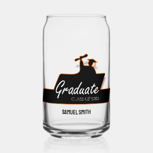 Class Of 2024 Graduation Script Scroll Custom Can Glass