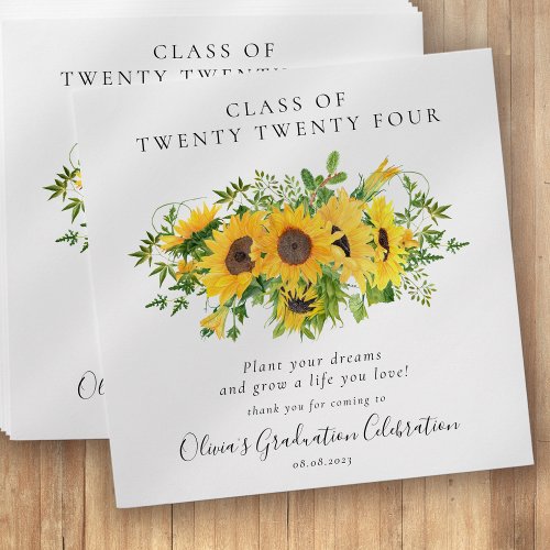 Class of 2024 Graduation Seed Packet Favor Envelope