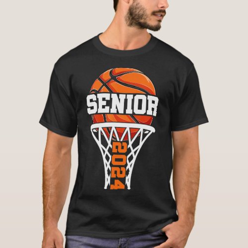 Class Of 2024 Graduation Senior 24 Basketball Play T_Shirt