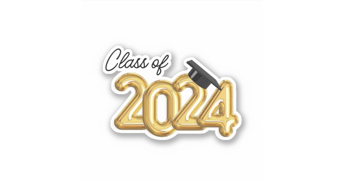 Class of 2024 Graduation Sticker | Zazzle