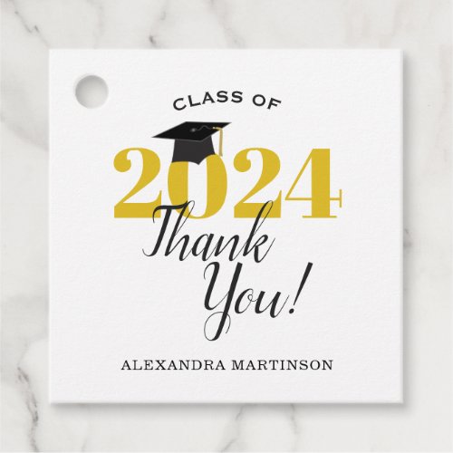 Class of 2024 Graduation Thank You Favor Tags