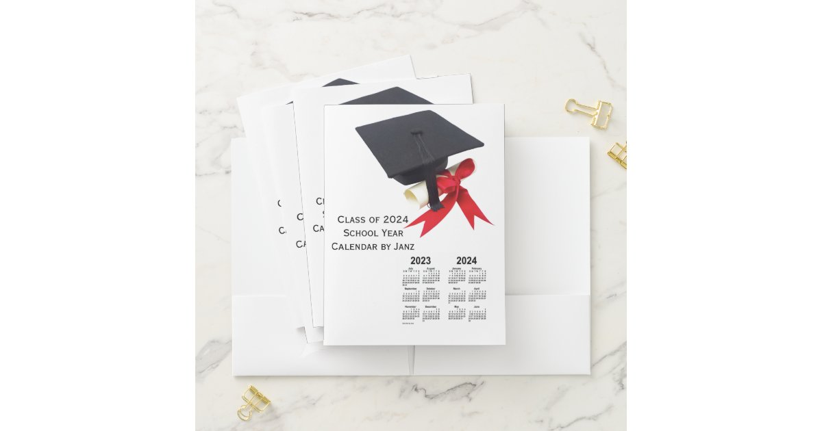 Class of 2024 Graduation Year Calendar by Janz Pocket Folder Zazzle