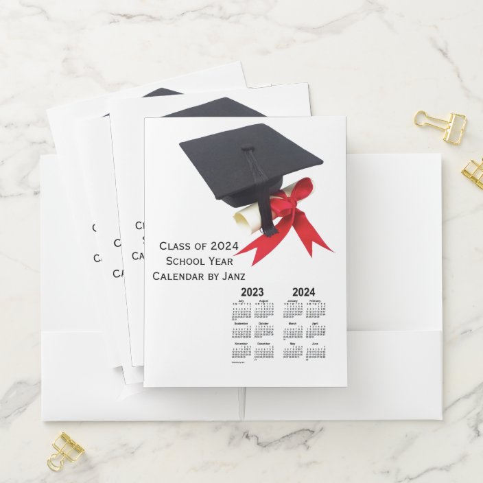 Class of 2024 Graduation Year Calendar by Janz Pocket Folder | Zazzle.com