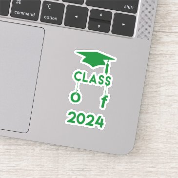 Class of 2024 - Green Graduation Sticker