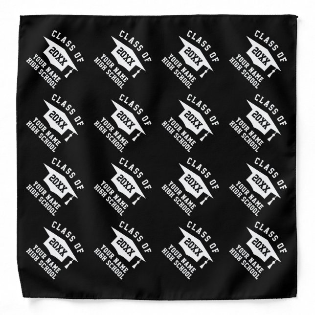 Class of 2024 High School graduation party Bandana (Front)