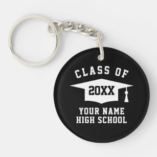 Class of 2024 high school graduation party favor keychain