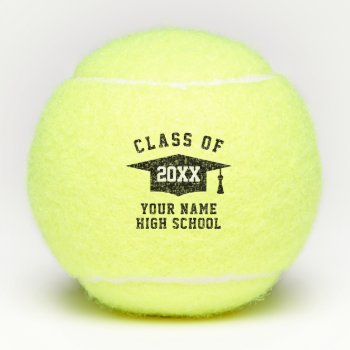 Class Of 2024 High School Graduation Party Gift Tennis Balls by logotees at Zazzle
