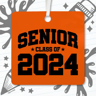 Class of 2024 High School Graduation Senior 2024 Metal Ornament