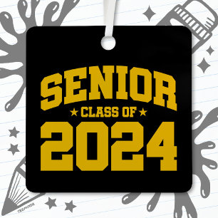 Class of 2024 High School Graduation Senior 2024 Metal Ornament