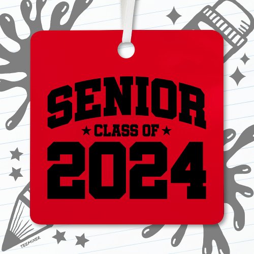 Class of 2024 High School Graduation Senior 2024 Metal Ornament