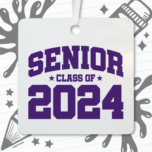 Class of 2024 High School Graduation Senior 2024 Metal Ornament