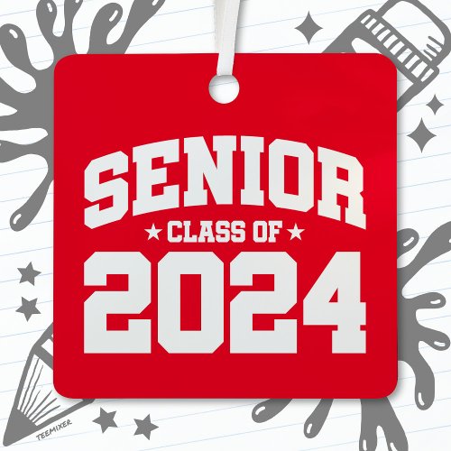 Class of 2024 High School Graduation Senior 2024 Metal Ornament