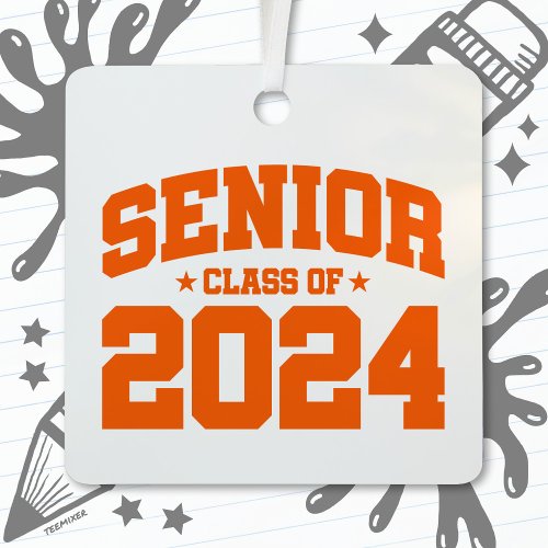 Class of 2024 High School Graduation Senior 2024 Metal Ornament