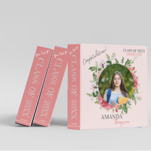 Class Of 2024 Inspirational Quote Photo Graduation 3 Ring Binder