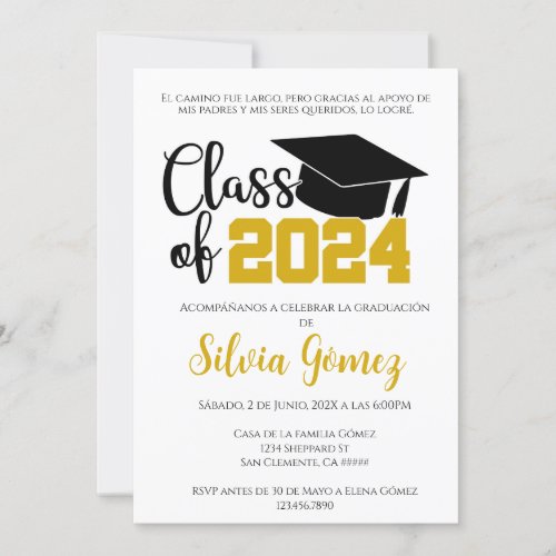 Class of 2024 invite