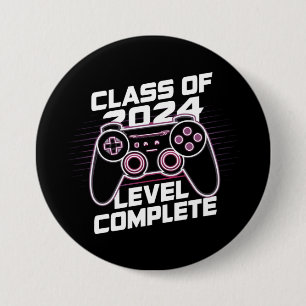 Class Of 2024 Level Complete Senior Graduation Button
