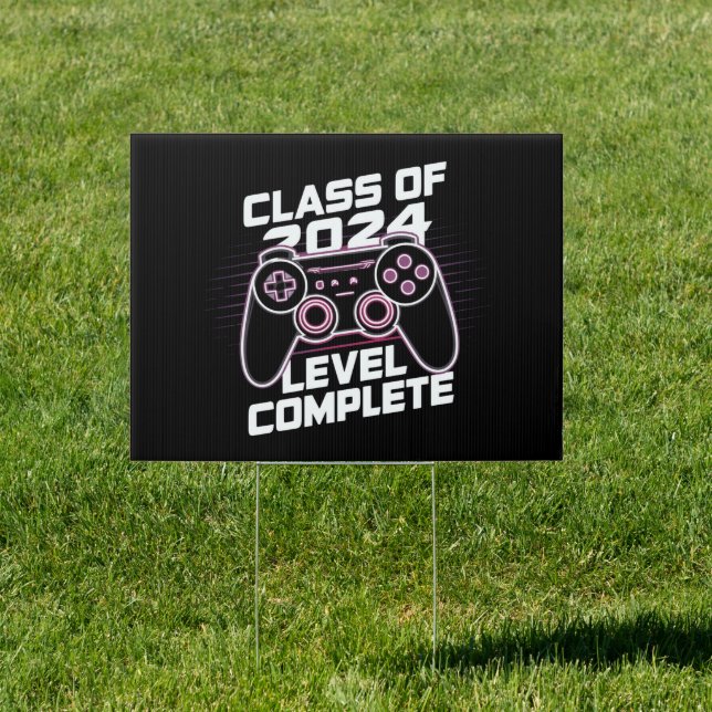 Class Of 2024 Level Complete Senior Graduation Sign (Insitu)