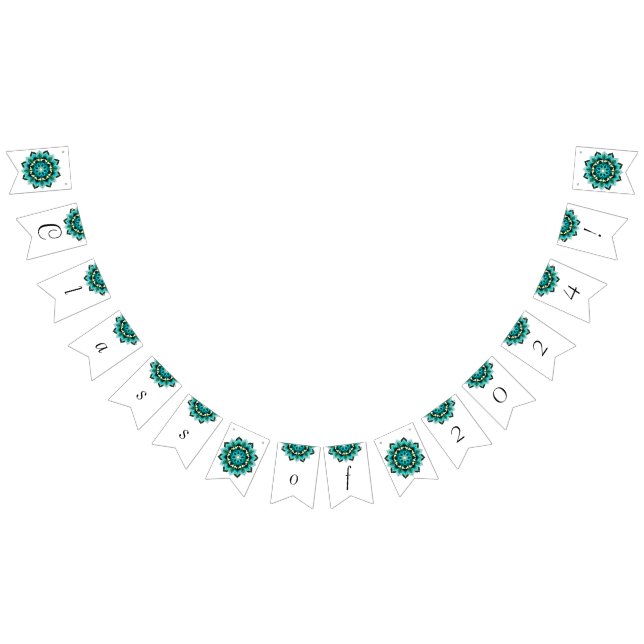 Class of 2024! Mandala in aqua Bunting Flags (All)