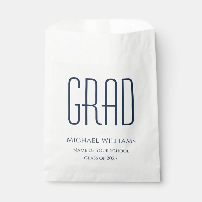 Class of 2024 Minimalist Graduation   Favor Bag (Front)