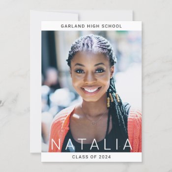 Class Of 2024 Modern Graduation Party Invitation by girlygirlgraphics at Zazzle