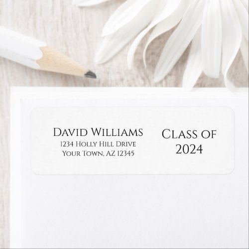 Class of 2024 Modern Graduation Return Address Label