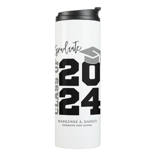 Class of 2024 Modern Graduation Thermal Tumbler (Rotated Left)
