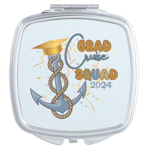 Class of 2024 Navigating Success Grad Cruise Squad Compact Mirror