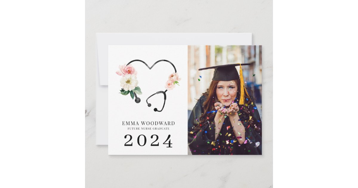 Class Of 2024 Nurse Graduation Photo Announcement | Zazzle