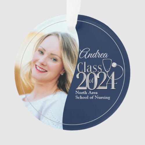 Class of 2024 Nursing with Photo Ornament
