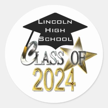 Class Of 2024 Personalized Graduation Seals by mvdesigns at Zazzle