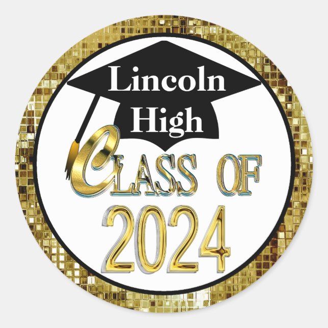 Class of 2024 Personalized Graduation Stickers (Front)