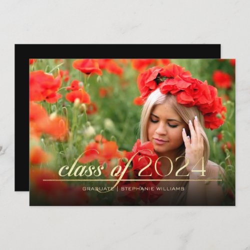 Class of 2024  Photo Graduation Party Invitation