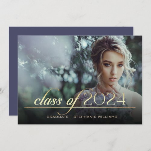 Class of 2024  Photo Graduation Party Invitation