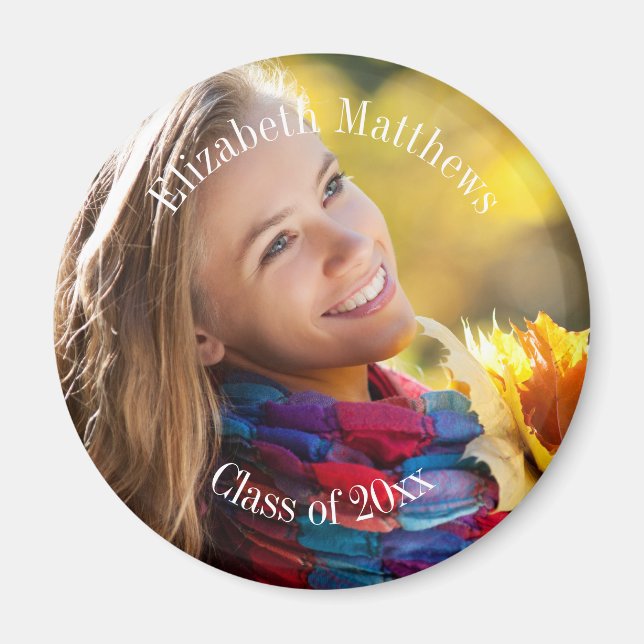Class of 2024 Photo | Name Graduation Magnet (Front)