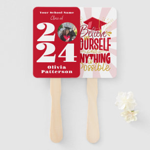 Class of 2024 Photo Personalized Hand Fan