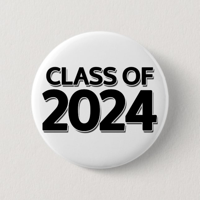 Class of 2024 pinback button (Front)