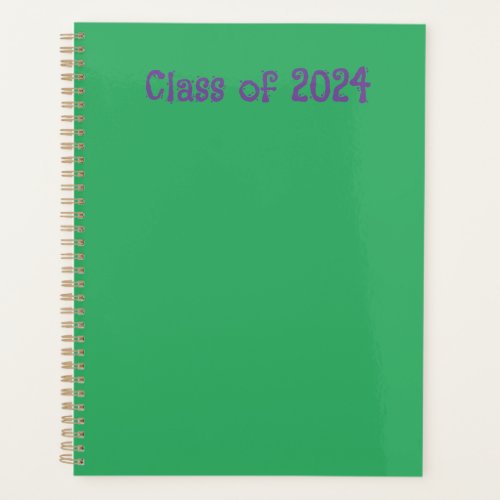 Class of 2024  planner