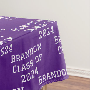 Class of 2024 Purple College Graduate Graduation Tablecloth