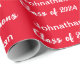 Class of 2024 Red White Congratulations Grad Name Wrapping Paper | Zazzle