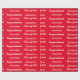 Class of 2024 Red White Congratulations Grad Name Wrapping Paper | Zazzle