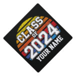Class of 2024 Retro Sunset Graduation Cap Topper