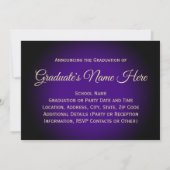Class of 2024 Rich Purple Graduation Announcement (Back)