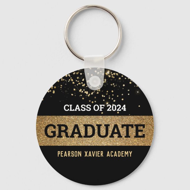 Class of 2024 School Graduation Keepsake favor  Keychain (Front)