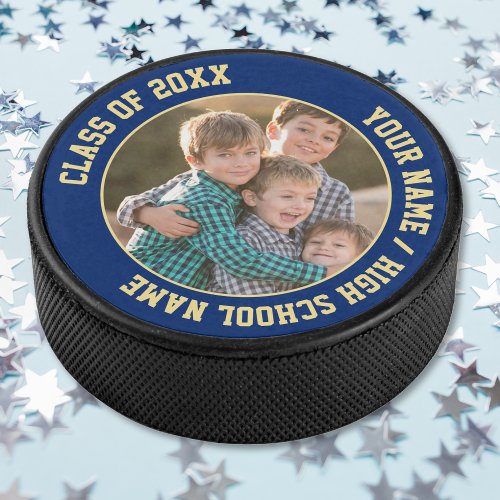 Class of 2024 School Graduation Party Gift Photo Hockey Puck