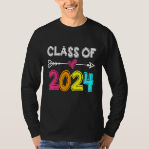 Class Of 2024 Senior 2024 Grow With Me School Grad T-Shirt