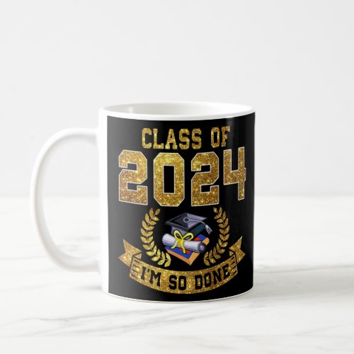 Class Of 2024 Senior 24 Grad Heart School Graduati Coffee Mug