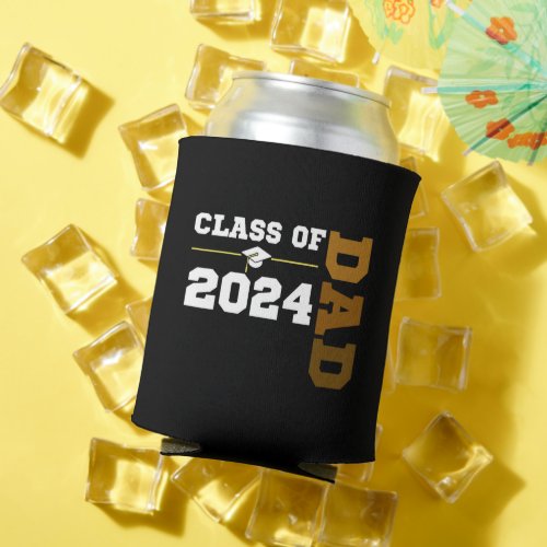 Class of 2024 Senior Class Grad Proud Dad Melanin Can Cooler