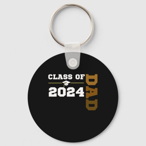 Class of 2024 Senior Class Grad Proud Dad Melanin Keychain