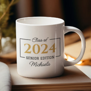 Class of 2024 Senior Edition Name Graduation Coffee Mug