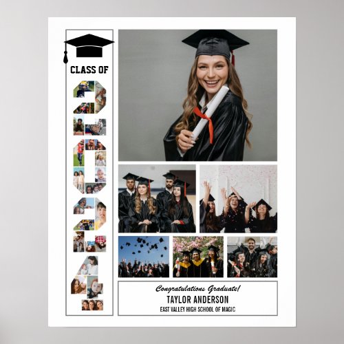 Class of 2024 Senior Graduation Photo Collage Poster